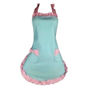 Retro style apron with Pockets for Women Girls